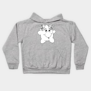 twin care bears sitting on a star Kids Hoodie